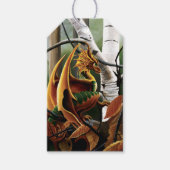 Herfst bos amber draak berken Fantasy Cadeaulabel (Voorkant)