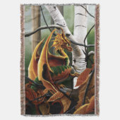 Herfst bos amber draak berken Fantasy Deken (Voorkant Verticaal)