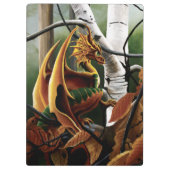 Herfst bos amber draak berken Fantasy Klembord (Achterkant)