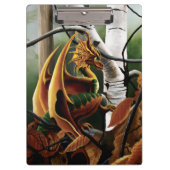 Herfst bos amber draak berken Fantasy Klembord (Voorkant)