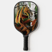 Herfst bos amber draak berken Fantasy Pickleball Paddle (Achterkant)