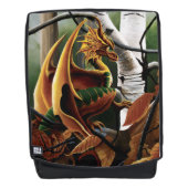 Herfst bos amber draak berken Fantasy Rugtassen (Voorkant)