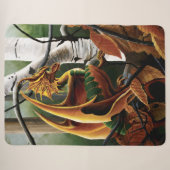 Herfst bos amber draak berken Fantasy Sherpa Deken (Voorkant (horizontaal))