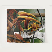 Herfst bos amber draak berken Fantasy Wandkleed (Voorkant (horizontaal))
