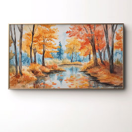 Herfst Bos Aquarel Kunst Poster