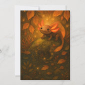 Herfst Bos Axolotl Verjaardag Kaart (Achterkant)