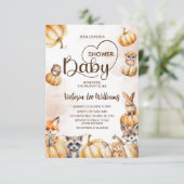 Herfst Bos Baby Shower Kaart (Staand voorkant)