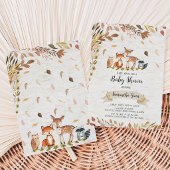 Herfst bos baby shower kaart
