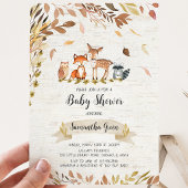 Herfst bos baby shower kaart