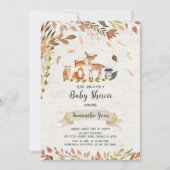 Herfst bos baby shower kaart (Voorkant)