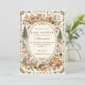 Herfst bos babyshower kaart (Staand voorkant)