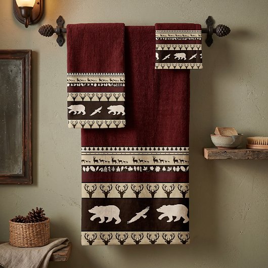 Herfst bos badhanddoek set bad handdoek