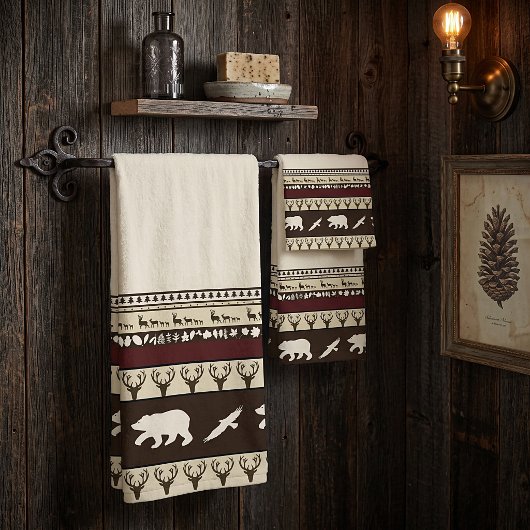 Herfst bos badhanddoek set bad handdoek