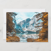 herfst bos berg herfst bruiloft kaart (Achterkant)