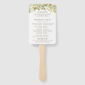 Herfst Bos Bladeren Bloemen Herfst Wedding Program Handwaaier (Achterkant)