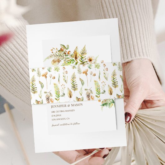 Herfst Bos Bladeren Herfst Huwelijk Uitnodigingen Wikkel