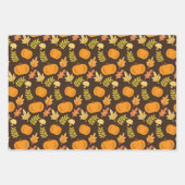 Herfst bos bladeren pompoen dankdag inpakpapier vel (Voorkant 3)