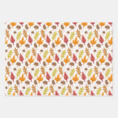 Herfst bos bladeren pompoen thanksgiving inpakpapier vel (Voorkant 2)