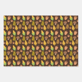 Herfst bos bladeren pompoen thanksgiving inpakpapier vel (Voorkant)