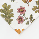 Herfst bos bloem blad paddestoel aangepaste naam fleece deken (Hoek)