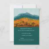 Herfst Bos Bomen Blauwe Berg Aquarel RSVP Kaartje (Voorkant)
