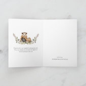 Herfst bos bosbeer | Baby Shower Bedankkaart (Binnen)