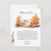 Herfst bos bruidsuitnodiging bedankkaart (Voorkant / Achterkant)