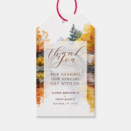 Herfst Bos Bruiloft Cadeaulabel