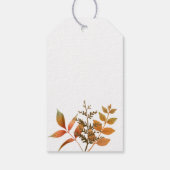 Herfst bos bruiloft welkomsttas cadeaulabel (Achterkant)