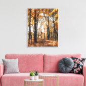Herfst bos canvas afdruk (Insitu (Woonkamer))