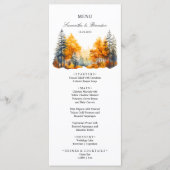 Herfst bos, dennenbomen Herfst bos menu (Voorkant)