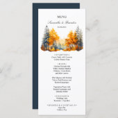 Herfst Bos, dennenbomen Herfstbos Menu (Voorkant / Achterkant)