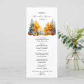 Herfst Bos, dennenbomen Herfstbos Menu (Staand voorkant)