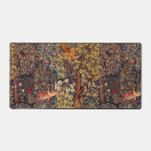 HERFST BOS DIEREN Hazen, fazant, bruine bloemen Bureaumat (Voorkant)