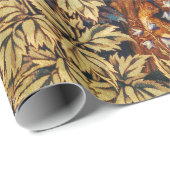 HERFST BOS DIEREN Hazen, fazant, bruine bloemen Cadeaupapier (Rol Hoek)