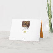 HERFST BOS DIEREN Hazen, fazant, bruine bloemen Feestdagen Kaart (Achterkant)