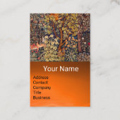 HERFST BOS DIEREN Hazen, fazant, bruine bloemen Visitekaartje (Voorkant)