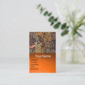 HERFST BOS DIEREN Hazen, fazant, bruine bloemen Visitekaartje (Staand voorkant)