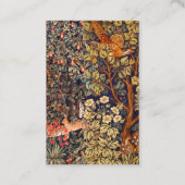 HERFST BOS DIEREN Hazen, fazant, bruine bloemen Visitekaartje (Achterkant)