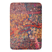 HERFST BOS DIEREN Hazen, fazant, rode bloemen Badmat (Voorkant Verticaal)