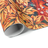 HERFST BOS DIEREN Hazen, fazant, rode bloemen Cadeaupapier (Rol Hoek)