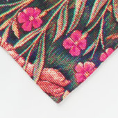 HERFST BOS DIEREN Hazen, fazant, rode bloemen Fleece Deken (Hoek)