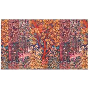 HERFST BOS DIEREN Hazen, fazant, rode bloemen Tafelkleed