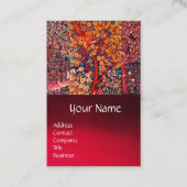 HERFST BOS DIEREN Hazen, fazant, rode bloemen Visitekaartje (Voorkant)