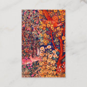 HERFST BOS DIEREN Hazen, fazant, rode bloemen Visitekaartje (Achterkant)