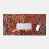 HERFST BOS DIEREN Hazen, Vos, Rood Bruin Bloemen Bureaumat (Keyboard & Muis)