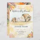 Herfst bos egel moederdag uitnodiging (Voorkant / Achterkant)