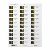 Herfst bos en rivier landschap etiket (Full Sheet)