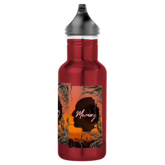 Herfst bos esthetische aangepaste naam waterfles (Rechts)