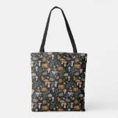 Herfst Bos Forager Herfst Paddenstoelen & Dieren Tote Bag (Achterkant)